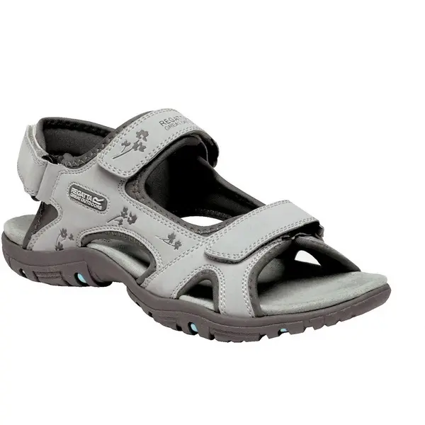 Image of Regatta Womens Lady Haris Lightweight Summer Walking Sandals UK Size 5 (EU 38) Light Steel/Granit RWF331-9UL-5