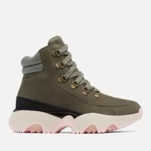 Image of Sorel Womens Kinetic Impact Hiking Boots - Stone Green/Chalk - UK 3