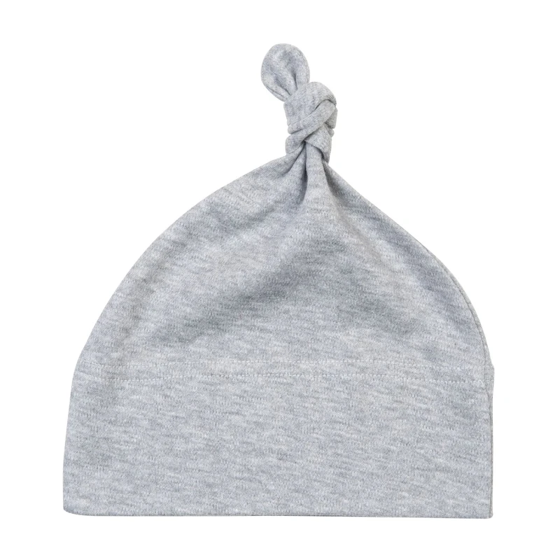 Image of Babybugz Heather Knotted Hat in Light Grey Light Grey Unisex One Size