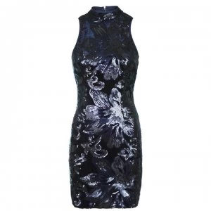 Image of Little Mistress Floral Mini Dress - Blue