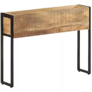Image of Planter 90x20x68cm Rough Mango Wood Vidaxl Brown