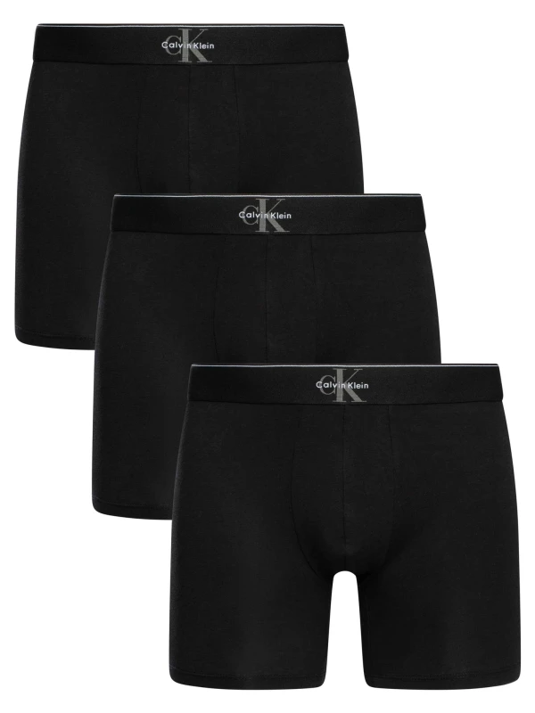 Image of Calvin Klein 3 Pack Graphic Monogram Boxer Briefs Black M