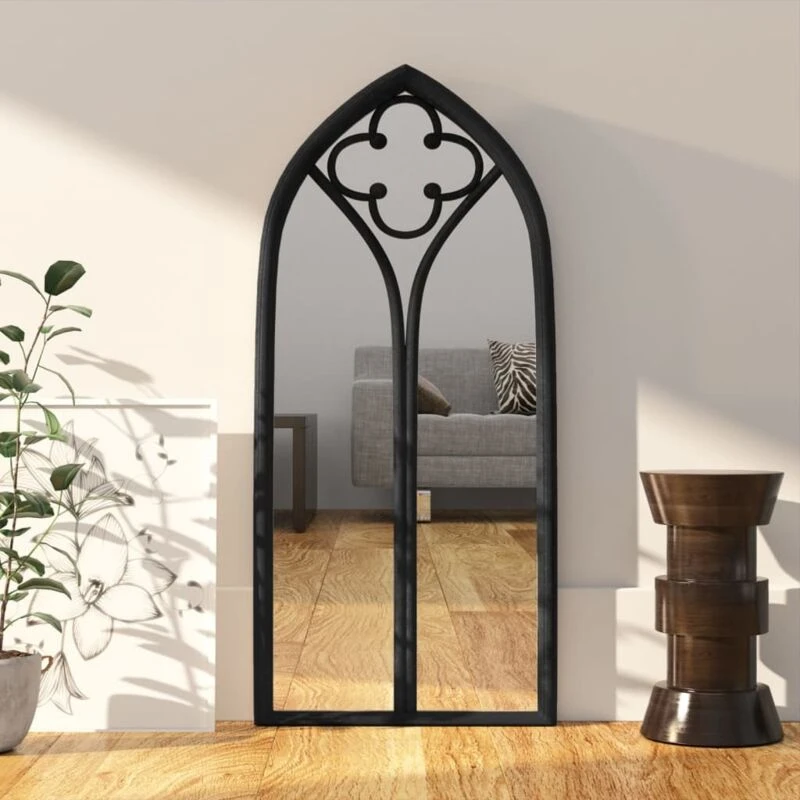Image of VIDAXL Mirror Black 100x45cm Iron for Indoor Use vidaXL 8720286774366