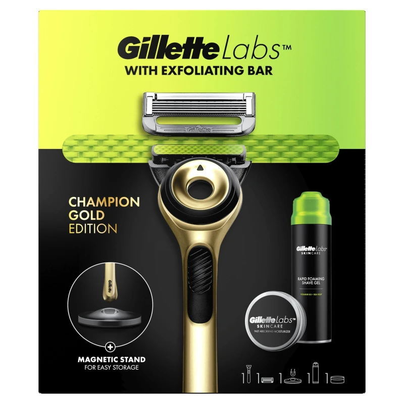 Image of Gillette GilletteLabs With Exfoli Bar Razor Gold Edition Gold male N/A