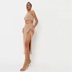 Image of Missguided Co-ord Towelling Skirt - Neutral
