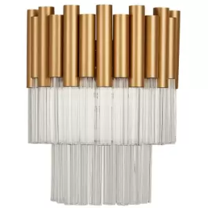 Image of Spring Lighting - Spring Contemporary Wall Lamp Gold, Crystal