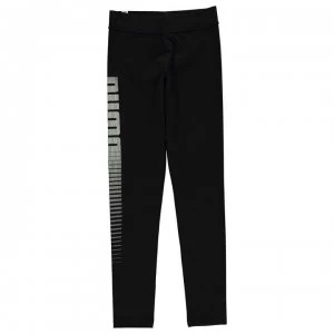 Image of Puma Logo Leggings Junior Girls - Black