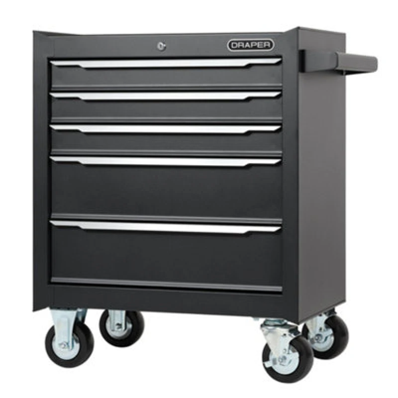 Image of Draper 5 Drawer Tool Roller Cabinet 30754 Colour: Black
