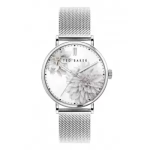 Image of Ted Baker Ladies Phylipa Peonia Stainless Steel Silver Tone Watch BKPPHF009
