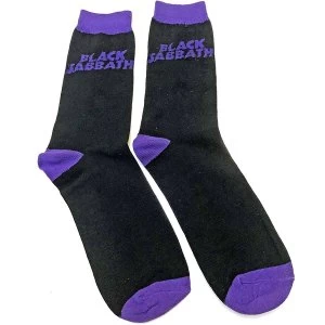 Image of Black Sabbath - Wavy Logo Unisex Ankle Socks - Black