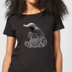 Image of Fantastic Beasts Tribal Niffler Womens T-Shirt - Black - XXL