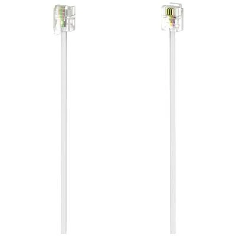 Image of Hama Hama Phone Cable [1x RJ11 6p4c plug - 1x RJ11 6p4c plug] 3m White 00201133