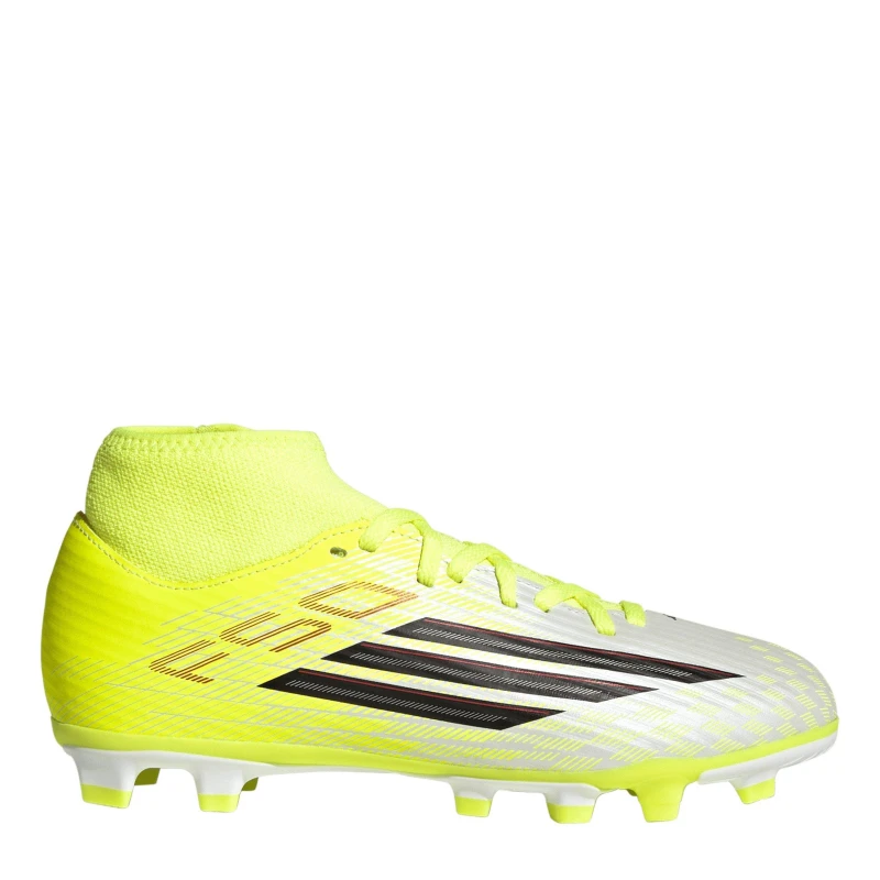 Image of adidas Kids F50 Club Mid Cut F50 Firm Ground Football Boots Solar Yellow male 3 (35.5)