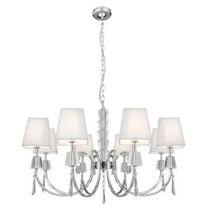 Image of 8 Light Multi Arm Chandelier Chrome Finish, G9