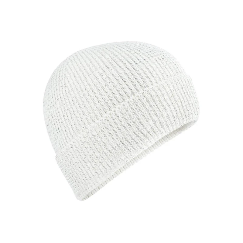 Image of Beechfield Mens Streetlite Reflective Beanie in White White Male One Size