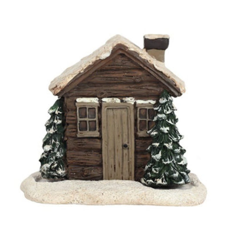 Image of Something Different Something Different Log Cabin Incense Cone Holder in Dark Brown Dark Brown One Size Unisex 5063107583017