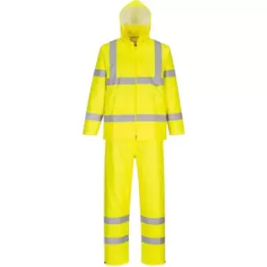 Image of Portwest Hi Vis Packaway Rainsuit Yellow Medium 31"