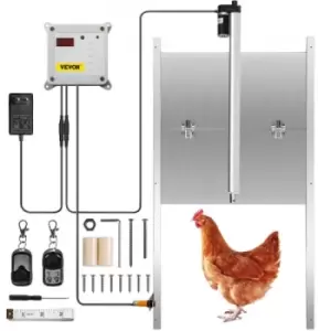 Image of VEVOR Automatic Chicken Coop Door, Timer and Light Sensor Chicken Door Opener, 12V 66W Chicken Coop Door, Electric Poultry Door Opener Kit with Infrar