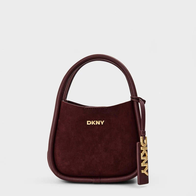 Image of DKNY Womens Capri Hobo Bag Burgundy female One Size