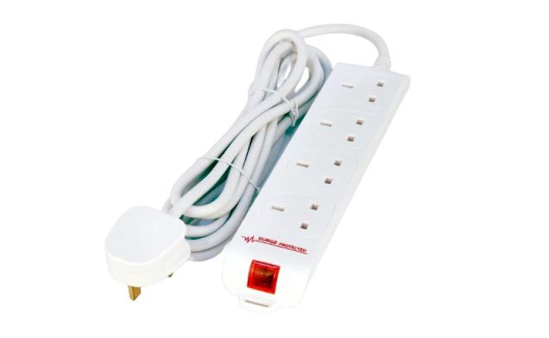 Image of Microconnect MC-UKSURGESTRIP4-2M power extension 4 AC outlet(s) Indoor