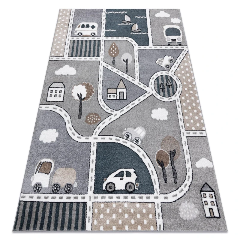 Image of RugsX Fun Rug in Grey Size: 140cm x 190cm Grey Unisex 140cm x 190 cm