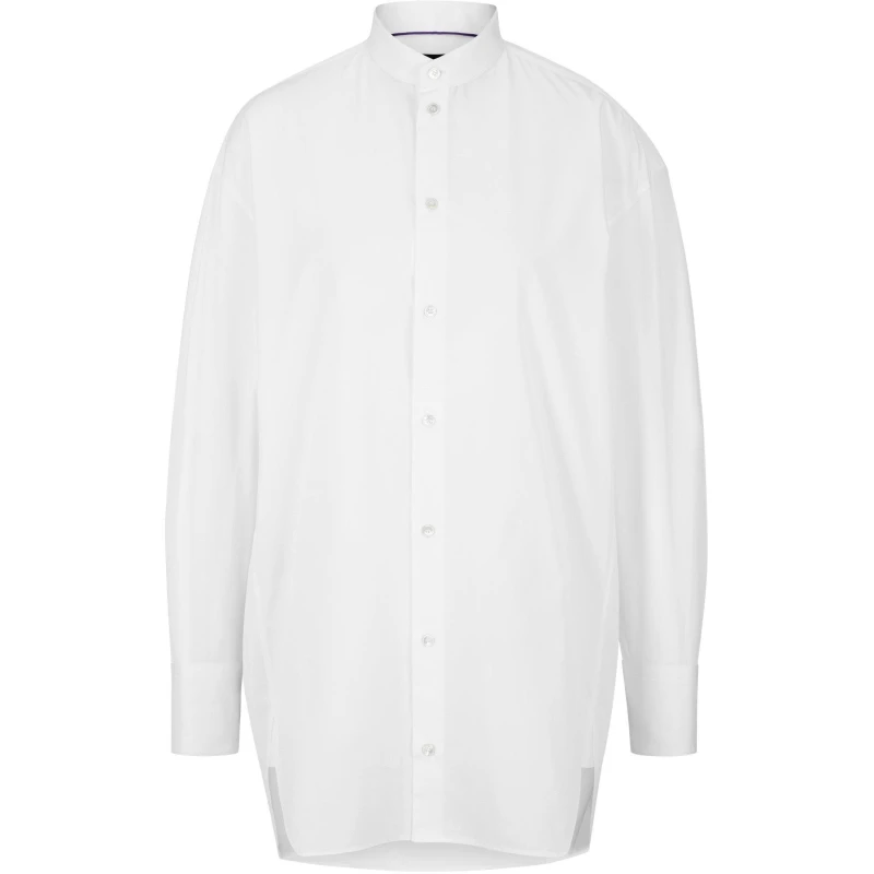 Image of Boss Womens Boltera Long Sleeve Blouse White female 6 (XS)