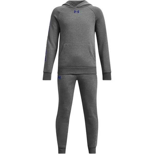 Image of Under Armour Armour Ua Rival Fleece Suit Tracksuit Boys Fleece Tracksuits 5-6 (XS) Grey 63816602155