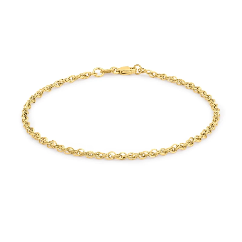 Image of Be You 9ct Gold Prince of Wales Bracelet Gold female 7inch