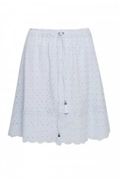 Image of Great Plains Summer Broiderie Anglaise Skirt Blue