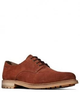 Image of Clarks Foxwell Hall Lace Up Shoes - Tan