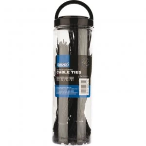 Image of Draper Assorted Black Nylon Cable Ties Pack of 650