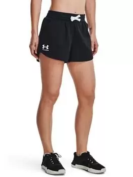 Image of Under Armour Rival Fleece Shorts - Black/Multi, Black/Multi, Size XS, Women