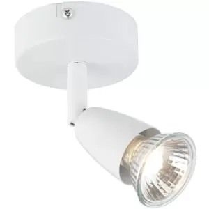 Image of 1 Light Adjustable Spotlight Gloss White, GU10 - Endon