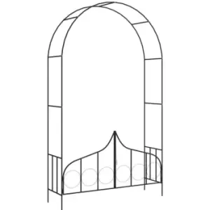 Image of Vidaxl - Garden Arch with Gate Black 138x40x238cm Iron Black
