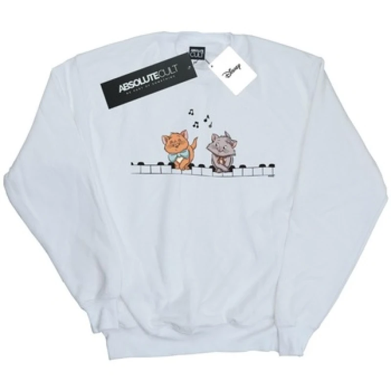 Image of Disney The Aristocats Piano Players Sweatshirt White female