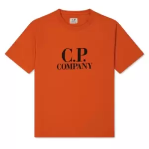 Image of CP COMPANY Goggle Logo T-Shirt - Orange