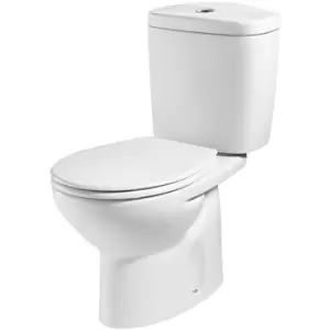 Image of Roca - Laura Close Coupled Toilet Push Button Cistern Soft Close Seat - White