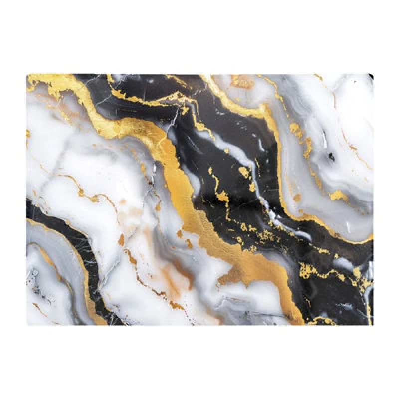 Image of Warren Reed Designer White Backed With Gold Marble Effect Chopping Board