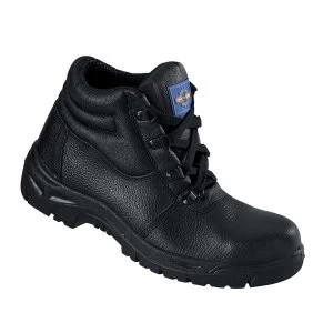 Image of Chukka Boot Size 3 Leather with Steel Toecap and Midsole Black