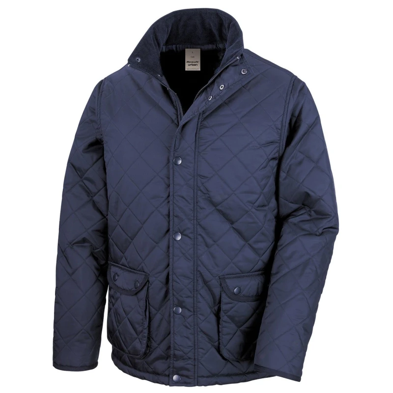 Image of Result Result Men Cheltenham Padded Jacket in Navy Size: X-Small Navy XS Male 5063527024299