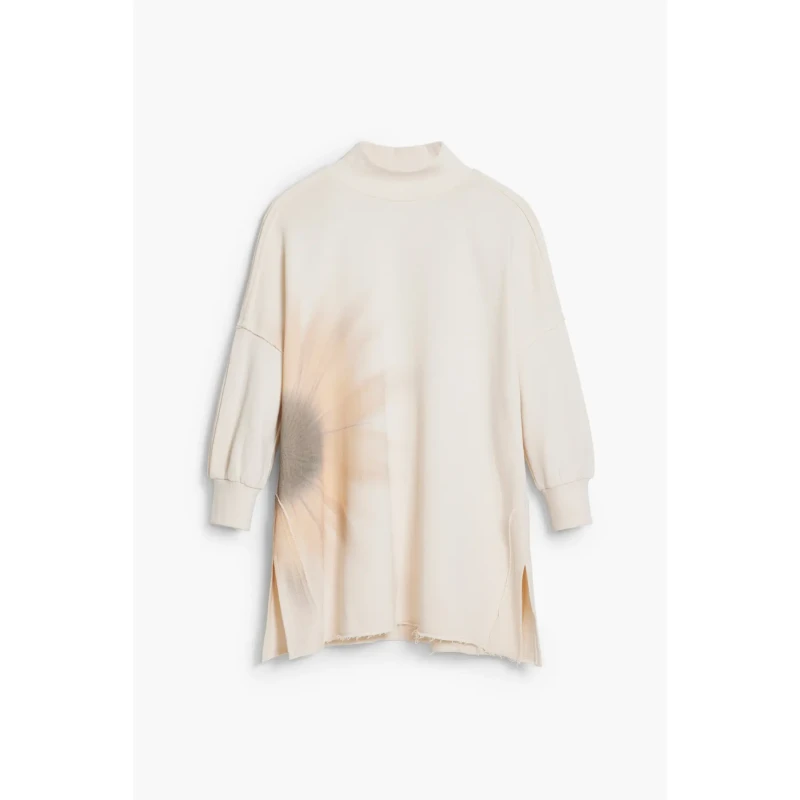 Image of Desigual Sweatshirt woman Desigual Flor Beige Female S