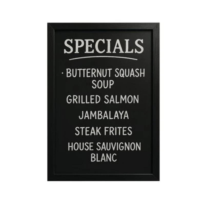 Image of Deflecto Deflecto Wall Mounted Chalkboard 400x600mm Black WCB-40-60-BLK WCB-40-60-BLK