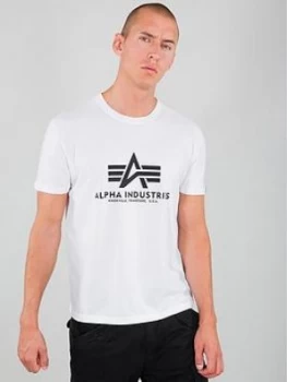 Image of Alpha Industries Logo T-Shirt - White