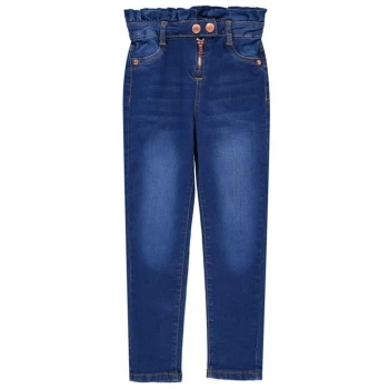Image of Firetrap Hight Waisted Zip Jeans Infant Girls - Bright Blue