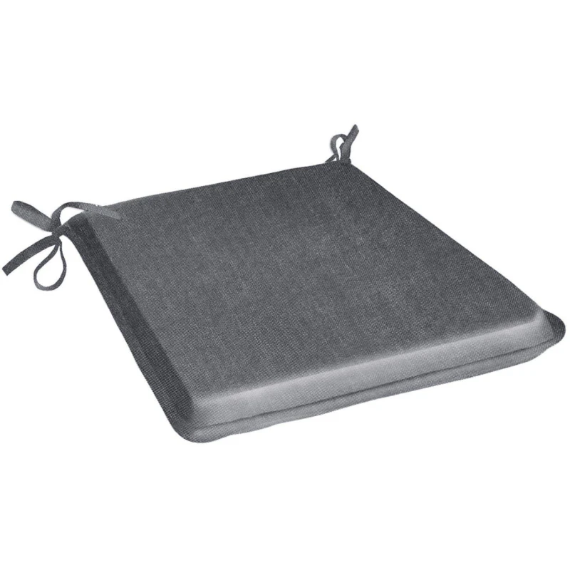 Image of Alan Symonds Plain Grey A Shape Seat Pad Pair Mid Grey unisex 36x38x4cm