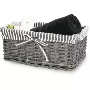 Image of Grey Wicker Baskets Medium M&W - Grey