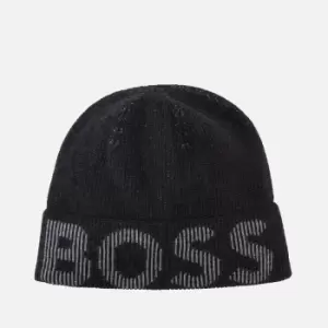 Image of BOSS Black Lamico Cotton and Wool-Blend Hat