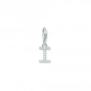 Image of Charmista White Zirconia Letter I Charm Pendant 1948-051-14