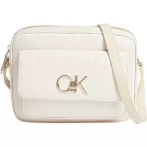 Image of Calvin Klein Re-Lock Camera Bag W/Flap Jcq - White