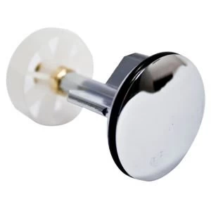 Image of Plumbsure Pop Up Bath Plug with Strainer Chrome Effect